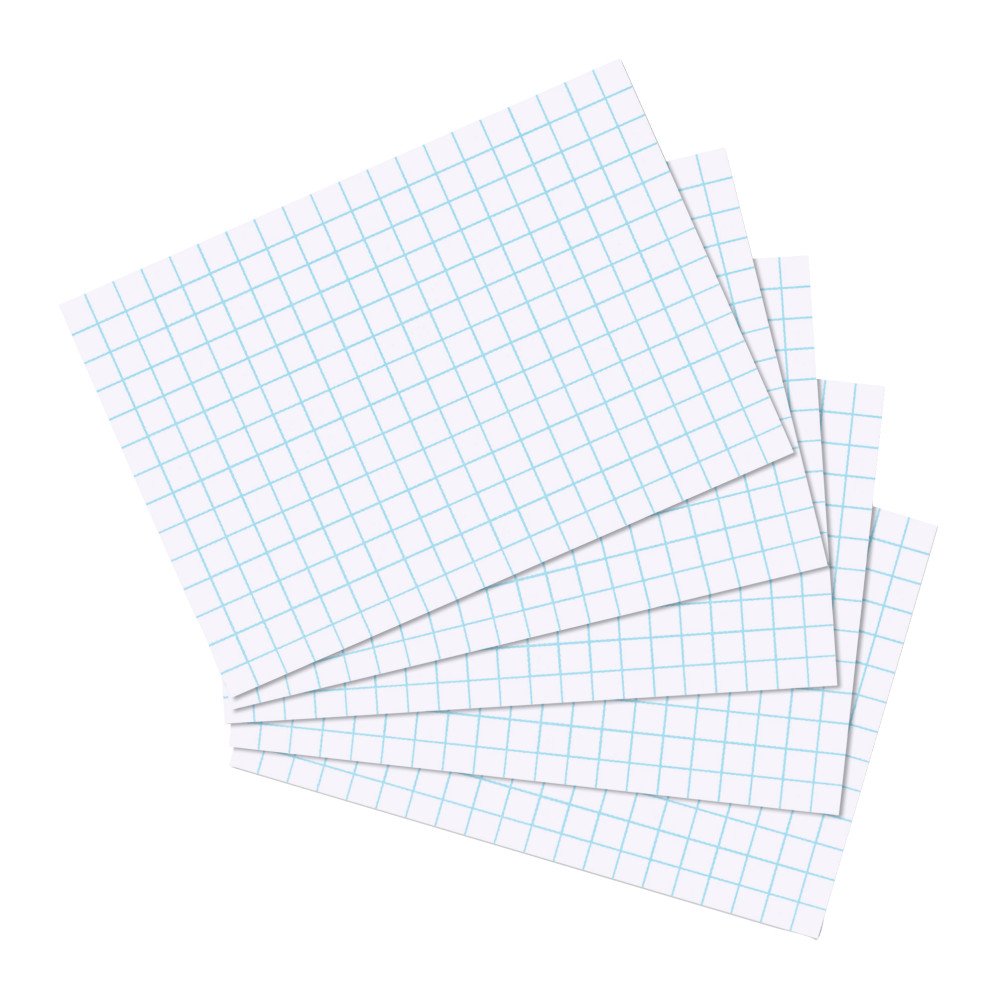 Herlitz Index Cards A5, Shrink Wrapped with Perforations a5 Checked