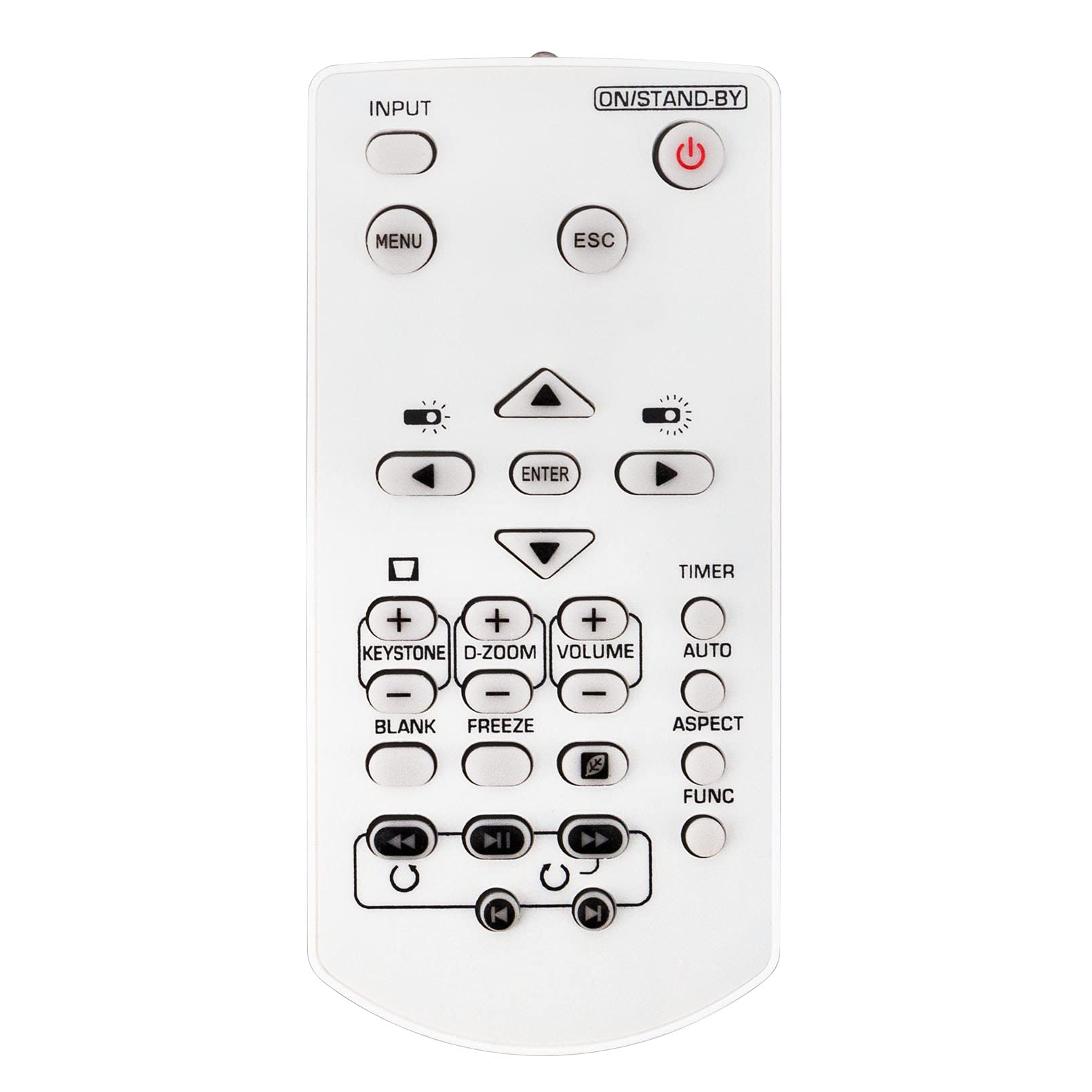 VINABTY YT-141 Replace Projector Remote Control Fit for Casio Projector XJ-V100W XJ-V10X XJ-F200WN XJ-F210WN XJ-V110 XJ-F10X XJ-F20XN XJ-F100W XJ-V110W XJ-UT310WN XJ- F100W