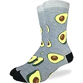 Good Luck Sock Mens Extra Large Avocados Socks - Shoe Size 13-17, Big & Tall,Grey