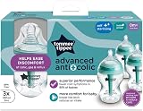 Tommee Tippee Advanced Anti-Colic Bottles 0m+ 3x260ml Slow Flow Teat view 3