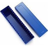 Qtcial Plastic Coin Slab Storage Box with 20-Slot for NGC Graded Coin Cases | Blue Graded Coin Holder Case for PCGS, PMG and Premier Coin Slabs, Plastic Collector Storage Box, Box Only