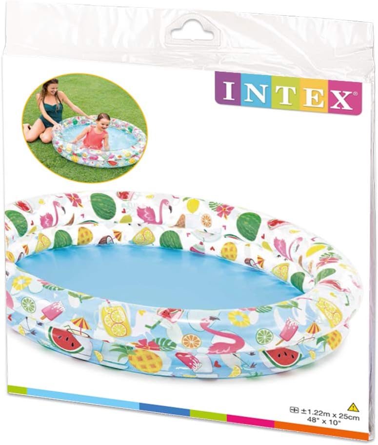 Intex Inflatable Stars Kiddie 2 Ring Circles Swimming Pool (48" X 10") [Assorted Styles]: Toys & Games