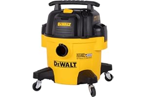 DEWALT 6 Gallon STEALTHSONIC Wet Dry Shop Vac, 5 Peak HP Shop Vacuum Wet and Dry, Ultra Quiet Shopvac with Powerful Suction, Wet Dry Vacuum Cleaner for Home, Garage, Workshop, Jobsite, DXV06P-QT