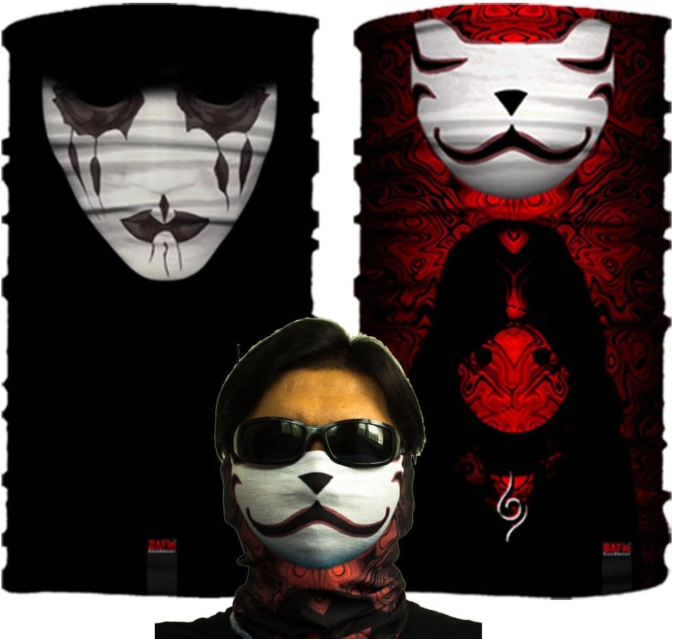 Slipknot Joey and Japanese Fox Uv Protection Fishing Buff Mask Scarf Bandana Headband Headwear bms00919 Headface Biker Bb Gun Fishing Angler Extreme Motocross
