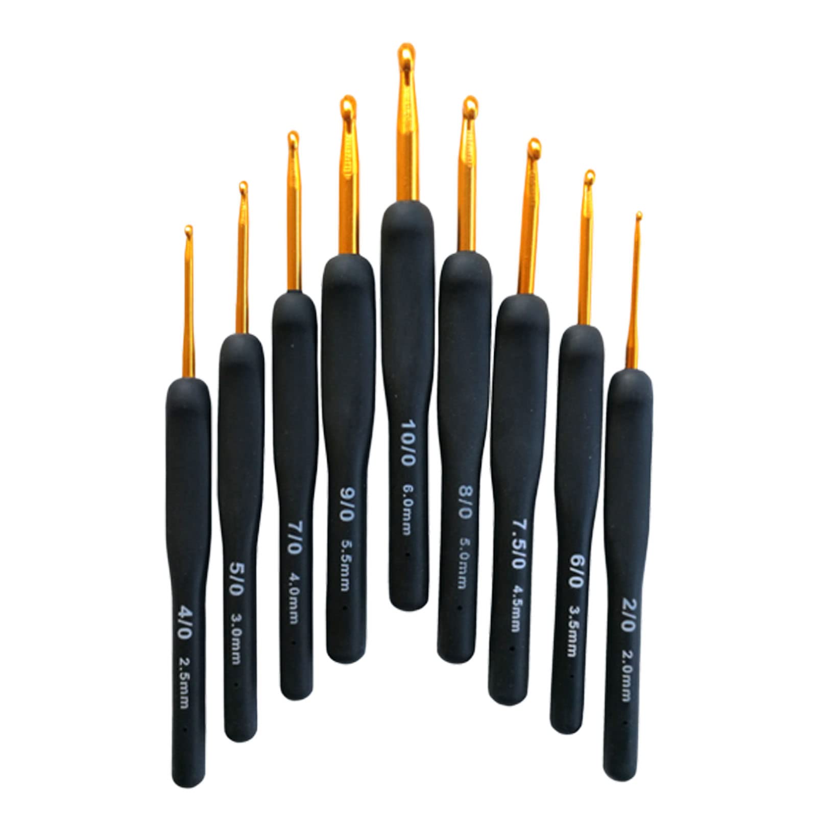 XINGYUXUXIN 9 Pcs Crochet Hook Set Ergonomic Aluminium Knitting Needles with Soft Grip for Making Scarves, Gloves, Blankets & Pet Clothes