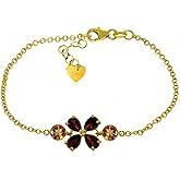 Galaxy Gold GG 3.15 Carat 14k Solid Gold Bracelet Garnet Citrine