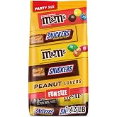 M&amp;M'S SNICKERS Chocolate Candy Variety Pack Mini Candy Bars Snacks 22.66oz | Chocolate candy variety pack snacks with M&amp;M'S Peanut Butter, SNICKERS, fun size candy bars, and assorted pieces