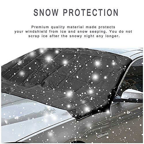 Magnetic Car Windshield Snow Cover, IC ICLOVER Wipers Covers Winter Snow Ice Frost Guard Sun Shade Protector Rain Dust Resistant No More Scraping Door Flaps Windproof Fit Most Car, SUV, Truck, Van - Thumbnail 5