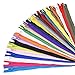 Shappy 9 Inch and 12 Inch Zippers Sewing 25 Colors Nylon Coil Colorful Zippers Bulk for Sewing Crafts, 100 Pieces