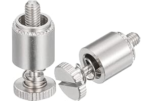 uxcell 2pcs M3-0.5x9.5mm Stainless Steel Panel Spring Screws, PFC2 Knurled Head Spring Loaded Self-Clinching Screws Fasteners