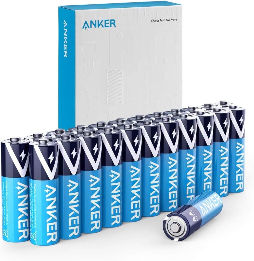 Anker Alkaline AA Batteries (24-Pack), Long-Lasting & Leak-Proof with PowerLock Technology, High Capacity Double A Batteries with Adaptive Power and Superior Safety (Non-Rechargeable): Home Audio & Theater