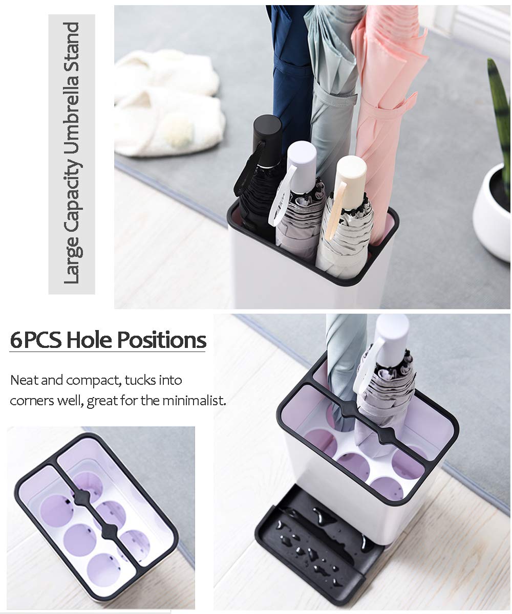 indoor umbrella holders on Outdoor Hallway Yuota White Umbrella Stand Small Umbrella Holder For Long Short Umbrella Rack Car White Etc Suitable For Indoor Space Saving Organizer
