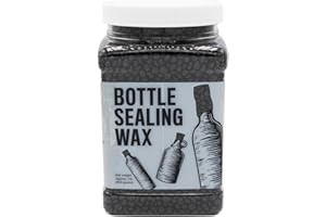 BW BLENDED WAXES, INC. Blended Waxes, Inc. Bottle Sealing Wax Beads, Premium Pastille Wax Seal Beads For Wine, Beer, and Liquor Bottle Closure, Seals Between 25-30 Bottles, 1 lb, Black