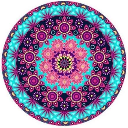 Fashion Mouse Mat Colorful Flower Mandala Floral Pattern Customized Round Mousepad