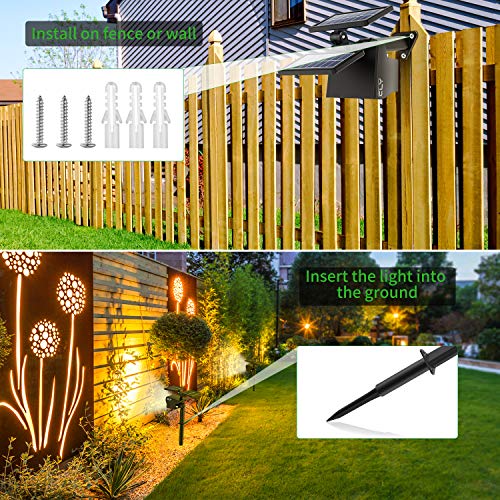 CLV Solarleuchte garten【Neue Pro-Version】, Solarlampen für den Garten mit 3 Helligkeitsstufen, 40 LEDs Wasserdicht… – Bild 7