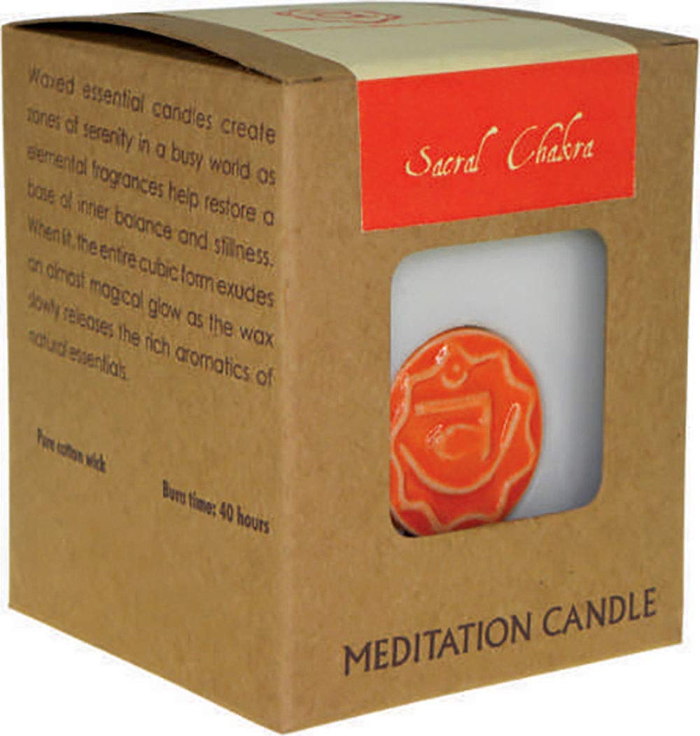 Chakra Scented Soy Wax Candle – Gift Boxed – Long Burning from Our Aromatic Chakra Range (Sacral)