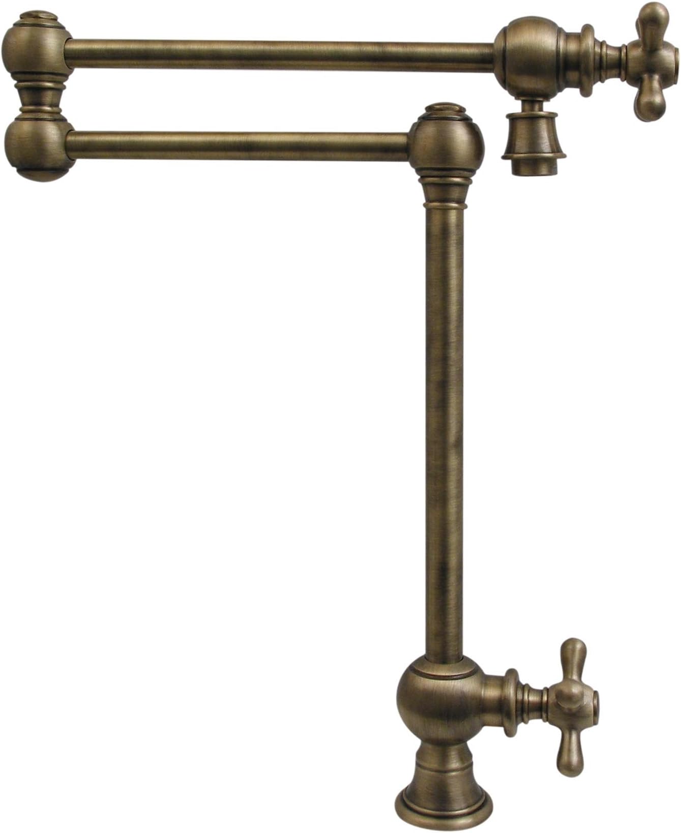 Whitehaus Collection WHKPFDCR3-9555-AB Deck Mount Pot Filler, Antique Brass