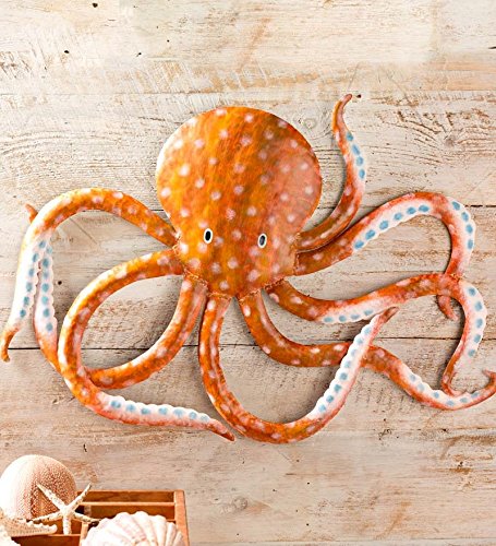 Handcrafted Metal Orange Octopus Wall Art Buy Online In Albania Wind Weather Products In Albania See Prices Reviews And Free Delivery Over 7 500 Lek Desertcart