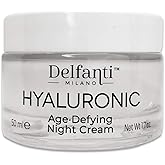 Delfanti Milano • HYALURONIC AGE DEFYING NIGHT CREAM • Face and Neck Moisturizer • Made in Italy