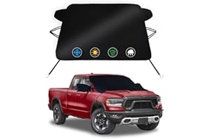 SLOGENTO Windshield Cover for Ice and Snow for Dodge RAM 2500 3500 2010-2026, Double-Layer Oxford Fabric Windshield Cover, Winter Windshield Snow Removal Protector Car Shield Outdoor Accessories (78"x47")