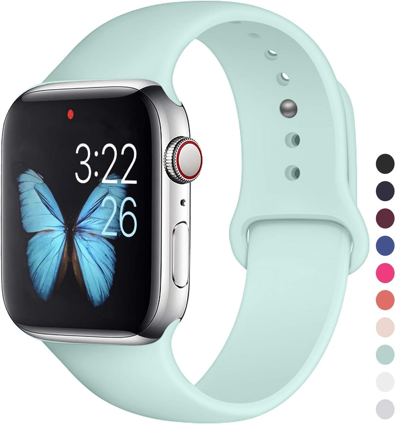 iBander Sport Strap Compatible with Apple Watch 40m 38mm, Soft Silicone Replacement Straps for iWatch Series 4,Series 3, Series 2, Series 1 S/M M/L