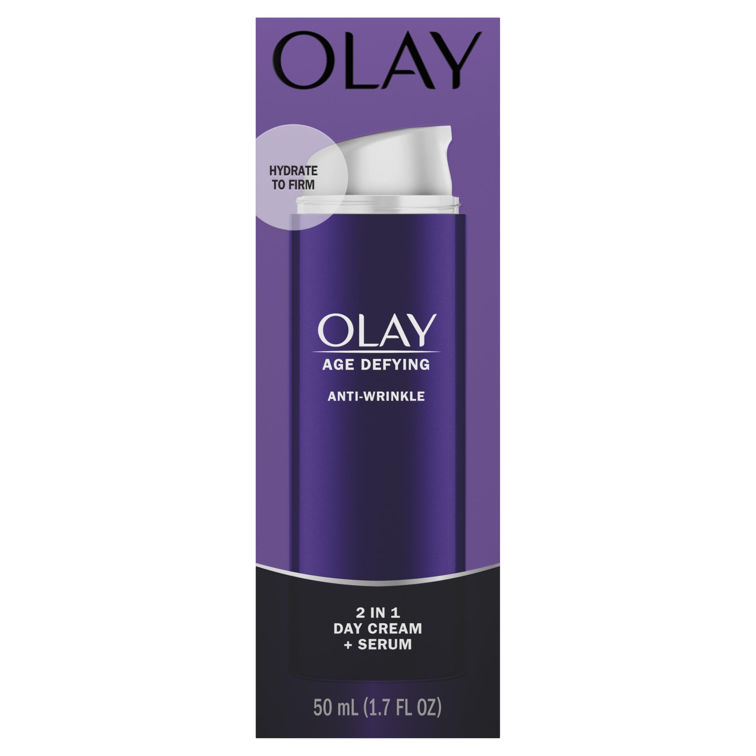 Olay Age Defying Anti-Wrinkle 2-in-1 Day Cream Plus Face Serum, 50 mL