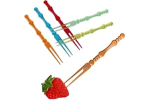 400 Pcs Plastic Picks Fruit Forks,Color Food Fruit Fork,for Fruits and Other Snacks