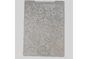 NZJ Christmas Butterrfly Pattern Background Plastic Embossing Folders for Card Making Scrapbooking and Other Paper Crafts