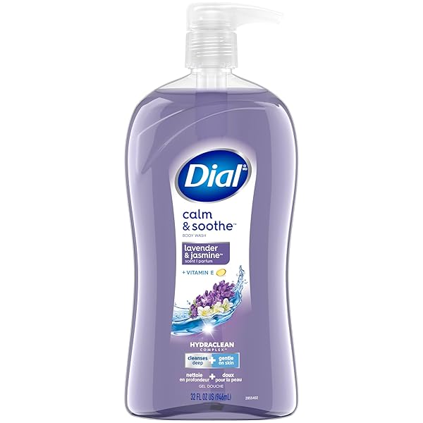 DIAL BODY WASH, CALM & SOOTHE LAVENDER & JASMINE SCENT, 32 FL OZ