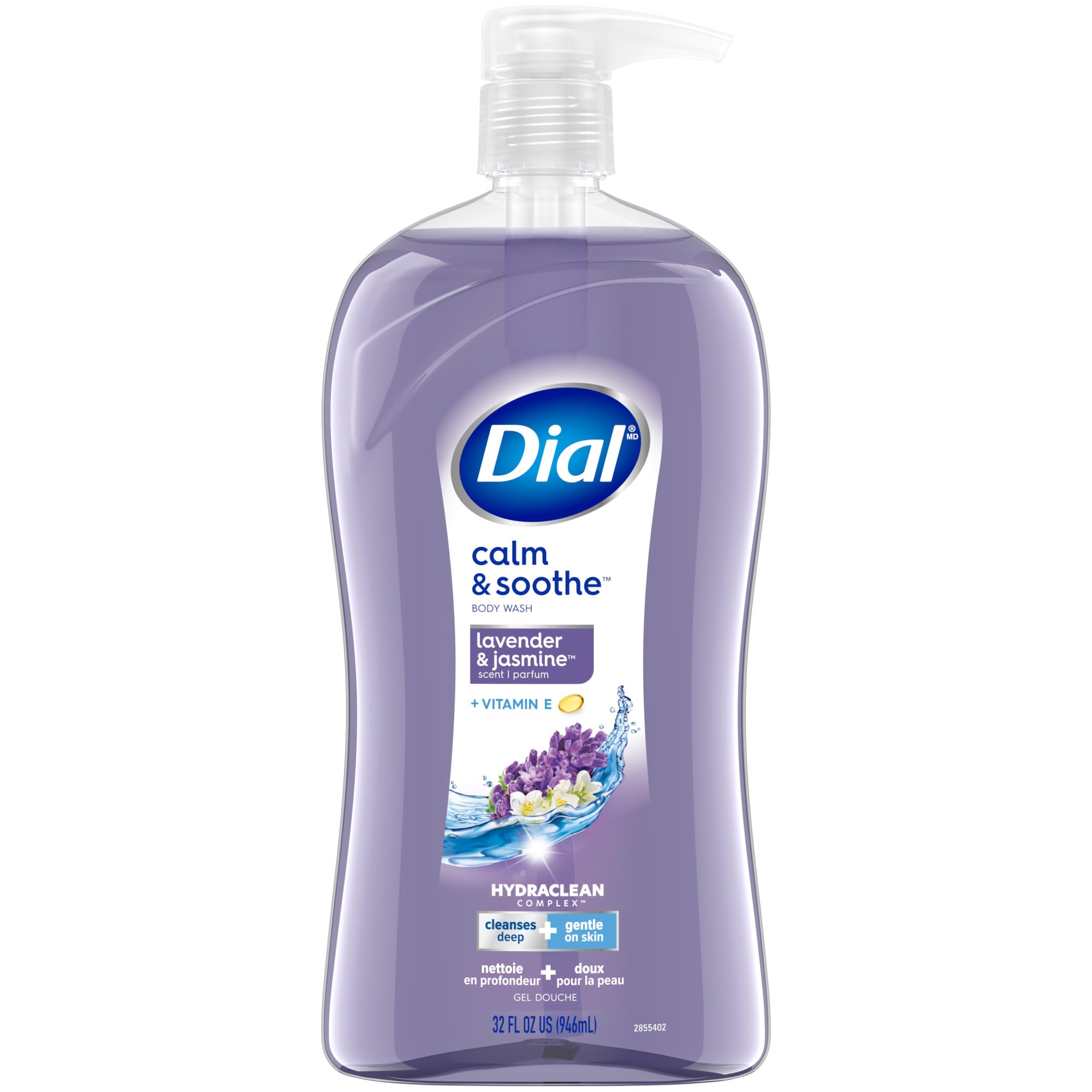 Photo 1 of Dial Body Wash, Calm & Soothe Lavender & Jasmine Scent, 32 fl oz