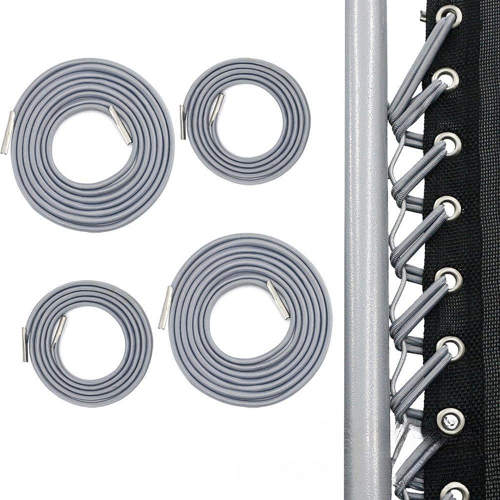 POFET Universal Replacement Cords Laces Recliner Replacement Elastic Cord for Zero Gravity Chair, Garden Sun Recliners, Lounge Chair and Bungee Chair, 4 Pack, Gray