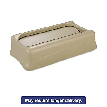 rubbermaid 267360bei Slim Jim Swing lid, 11 3/8w x 20 1/2d x 5h, Beige