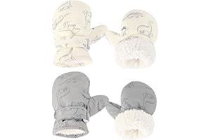 BUCAUM Baby Toddler Mittens, Boys Girls Winter Outdoor Gloves, Kids Easy-On Fleece Warm Mitterns