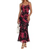 MEROKEETY Spring Wedding Guest Dress for Women 2026 Summer Floral Cocktail Party Beach Vacation Ruffle Bodycon Maxi Dresses