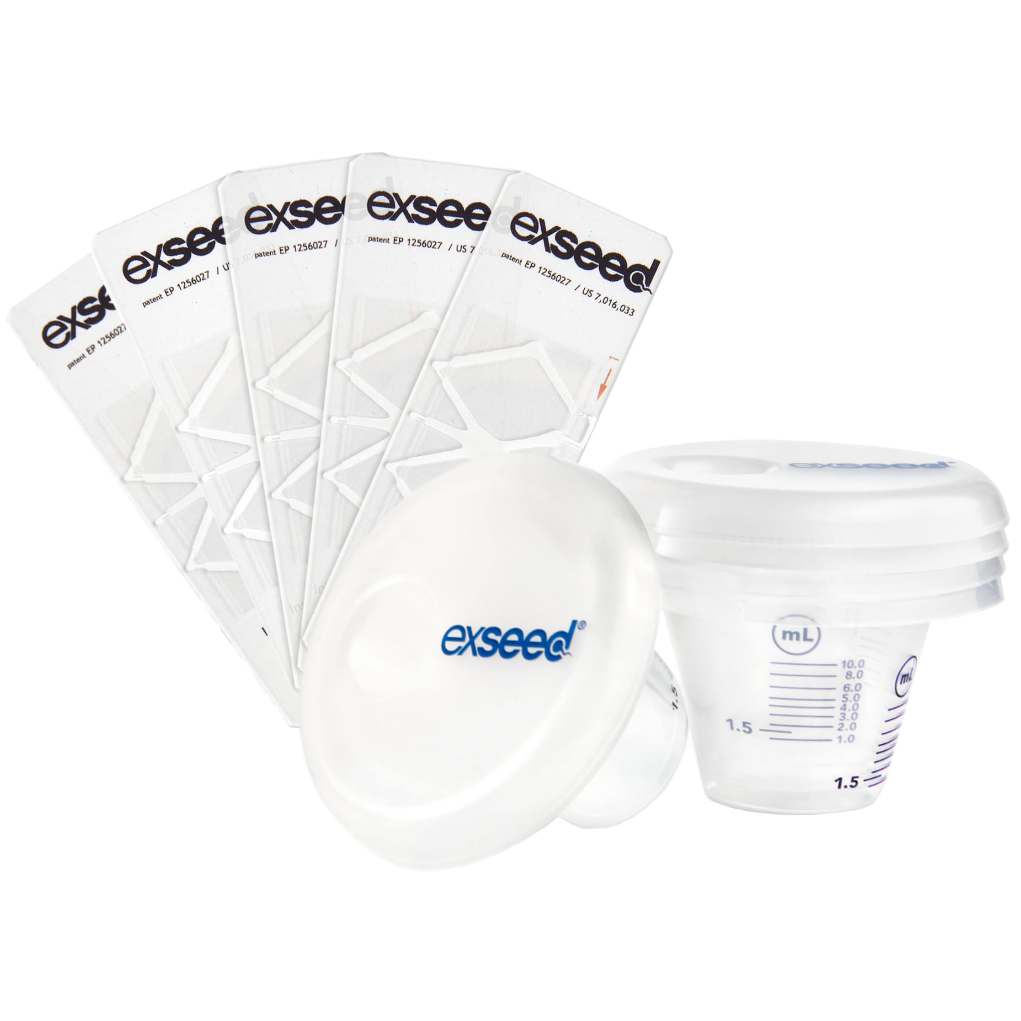 ExSeed Health - Sperm Test Refill Kit - 5 Test Supply - Compatible with All ExSeed Home Test Kits - Male Fertility Kit - Track Sperm Health - with Collection Cups, Sample Slides & Wipes