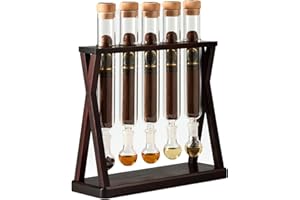 Cedar Wood Cigar Humidor, Cigar Care Aromatherapy Glass Tube, Sandalwood Humidor Rack, Exclusively for Men. (L)