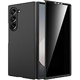 Miimall Slim Fit for Samsung Galaxy Z Fold 7 Case with Privacy Screen Protector, Ultra Thin Z Fold 7 Cover, Lightweight Cover Phone Case for Samsung Galaxy Z Fold 7 Matte Black