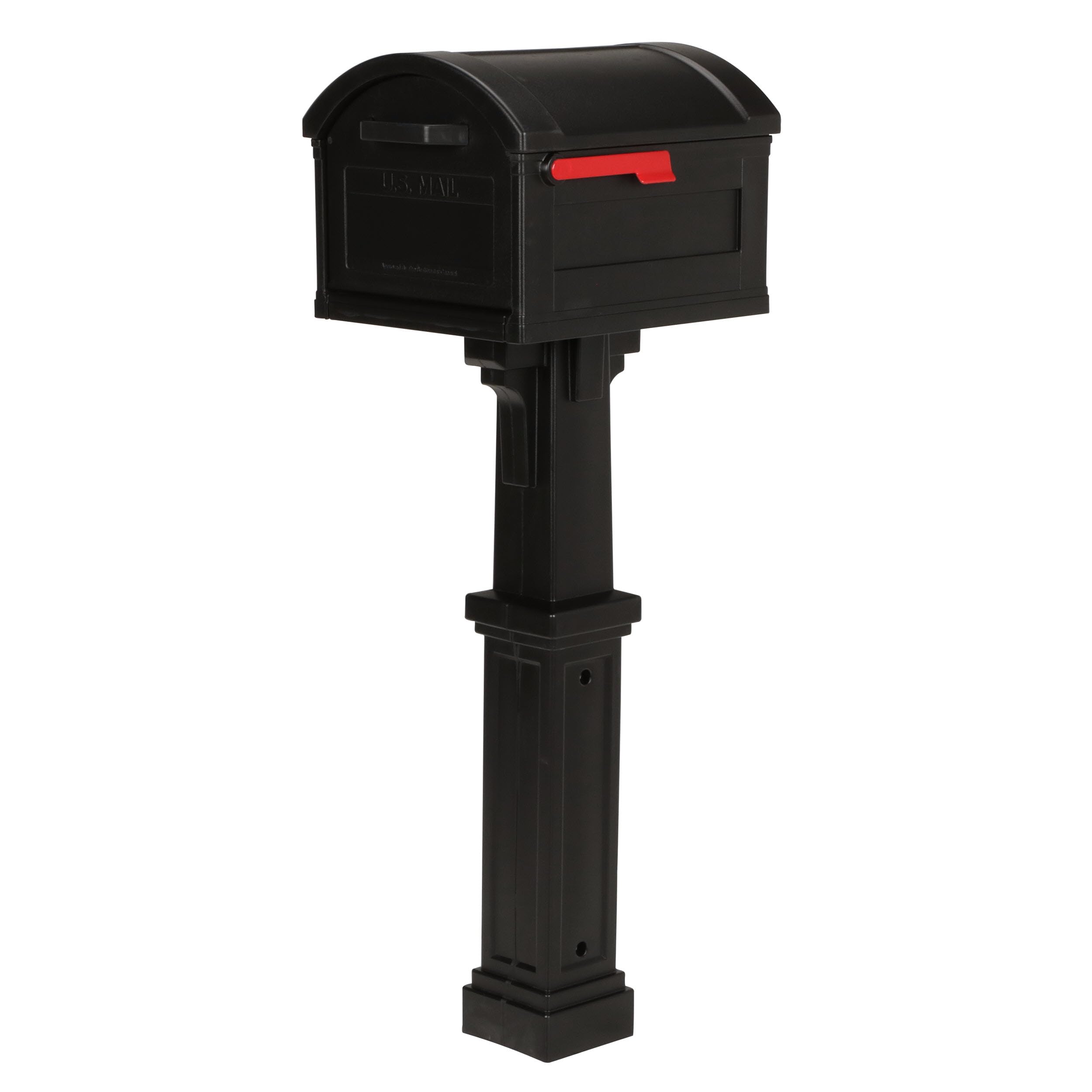 Photo 1 of ***FOR PARTS ONLY - NO RETURNS - SALE FINAL***ARCHITECTURAL MAILBOXES Grand Haven Plastic, Mailbox and Post Kit, Black Extra Large (ONLY THE POST MISSING MAILBOX)