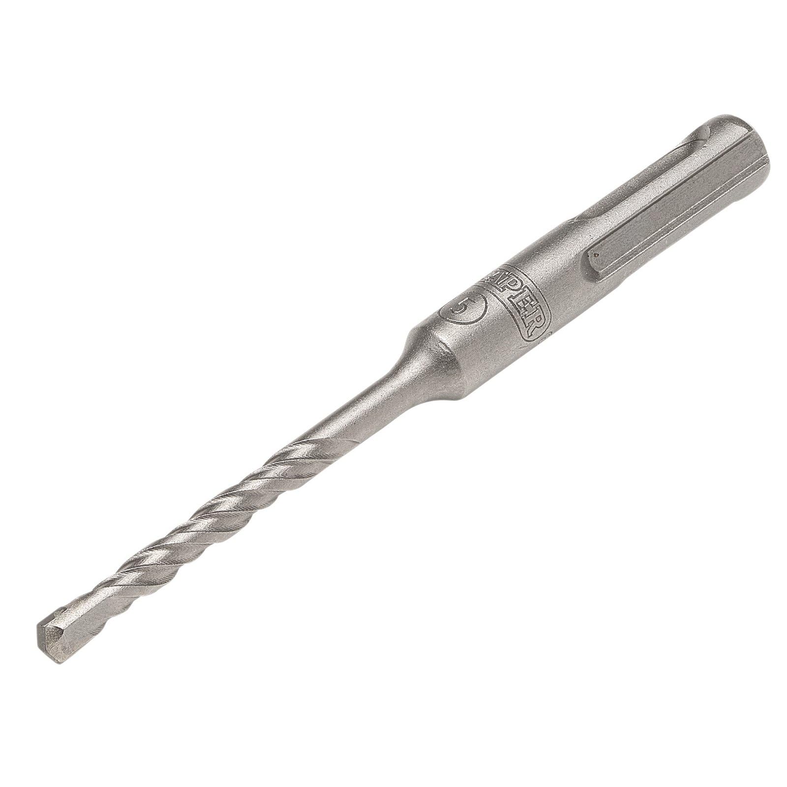 Draper SDS Plus Drill Bit, 5.0 x 110mm - 13625 - Tungsten Carbide Tip, Double Flute, For Concrete, Masonry, Brick, Stone, Granite