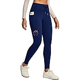 IUGA Women's Fleece Lined Leggings Water Resistant High Waisted Thermal Leggings Winter Pants with Pockets Running Ski Hiking