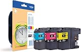 Brother LC-125XL Cyan Magenta Yellow High Yield Ink Cartridges 3 Pack