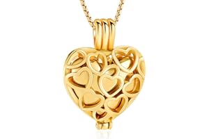 OINSI Memorial Cremation Jewelry Eternal Heart Cremation Locket Necklace With Mini Urn Jewelry For Ashes Of Loved Ones Keepsale Pendant