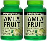 Piping Rock Amla Fruit Indian Goosberry 500 mg 2 Bottles x 120 Quick Release Capsules Dietary Supplement