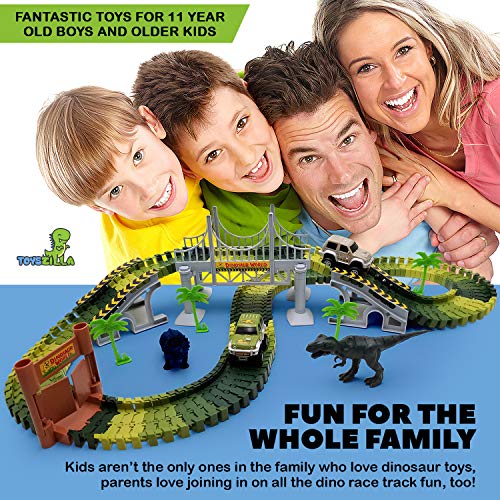 image for ToysZilla Dinosaur World Race Car Track Playset - Fully Loaded Car Tra