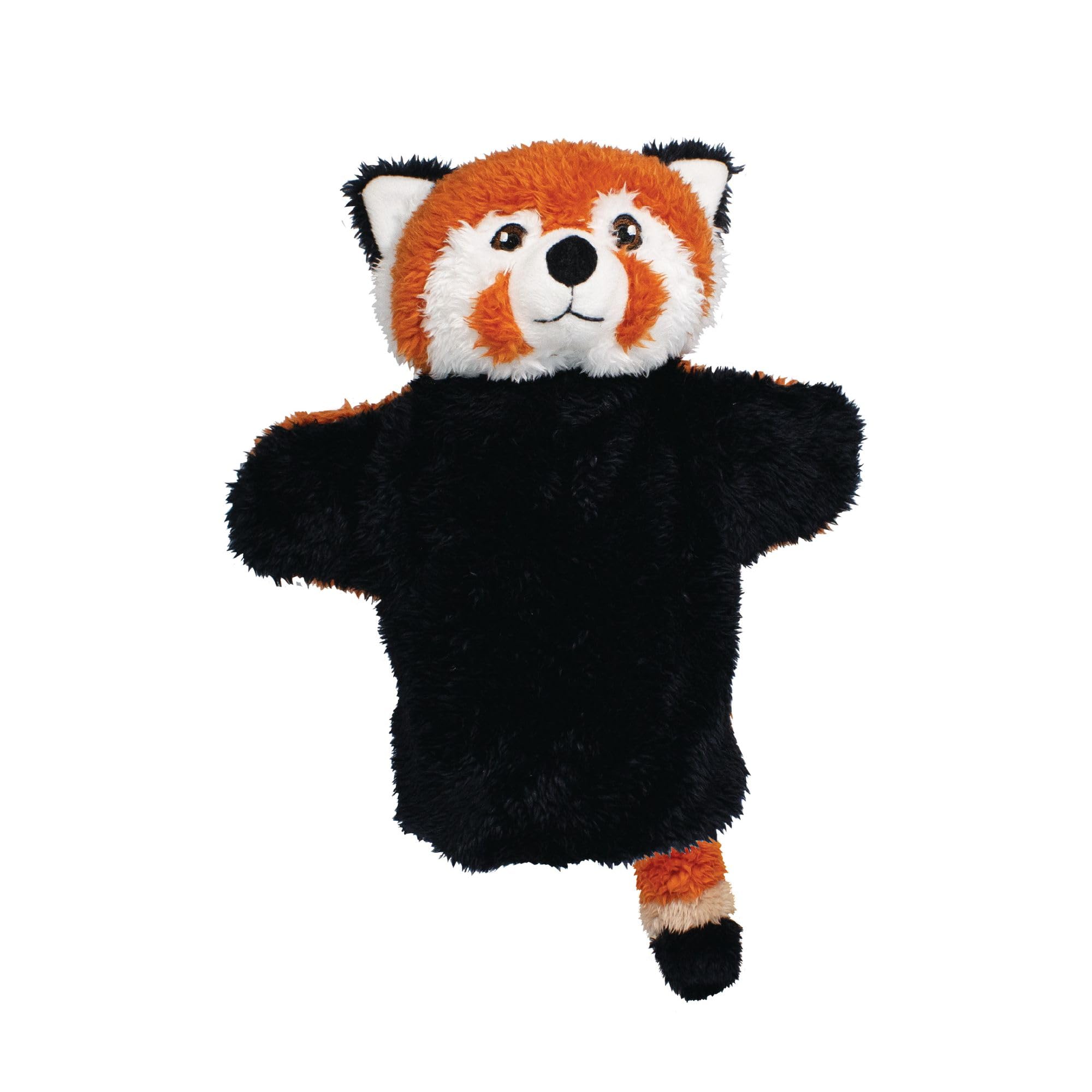 EcoBuddiez Hand Puppet - Red Panda from Deluxebase. Plush Puppets made from Recycled Plastic Bottles. Eco-Friendly Animal Toy for Pretend Play, Kids Gifts and Party Favours.