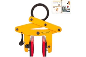 GRYVOZE 705 lbs Large Slab Stone Lfting Clamp, 0-2.6" A Shaped Granite Slab Lifting Clamp, Scissor Lifter Clamp, Stone Carry Clamps Slab Lifter for Marble, Granite, Concrete Slabs, Steel Pate