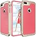 iPhone 7 Plus Case, E LV iPhone 7 Plus - Hybrid [Scratch/Dust Proof] Armor Defender Slim Shock-Absorption Bumper Case for Apple iPhone 7 Plus - [RED MELON/GOLD]