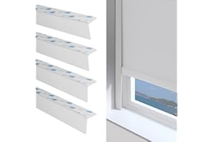 ZSTARR PVC Light Blockers Blackout Light Blockers Side Tracks for Window Shades and Blinds, Side Tracks for Blackout Shades E