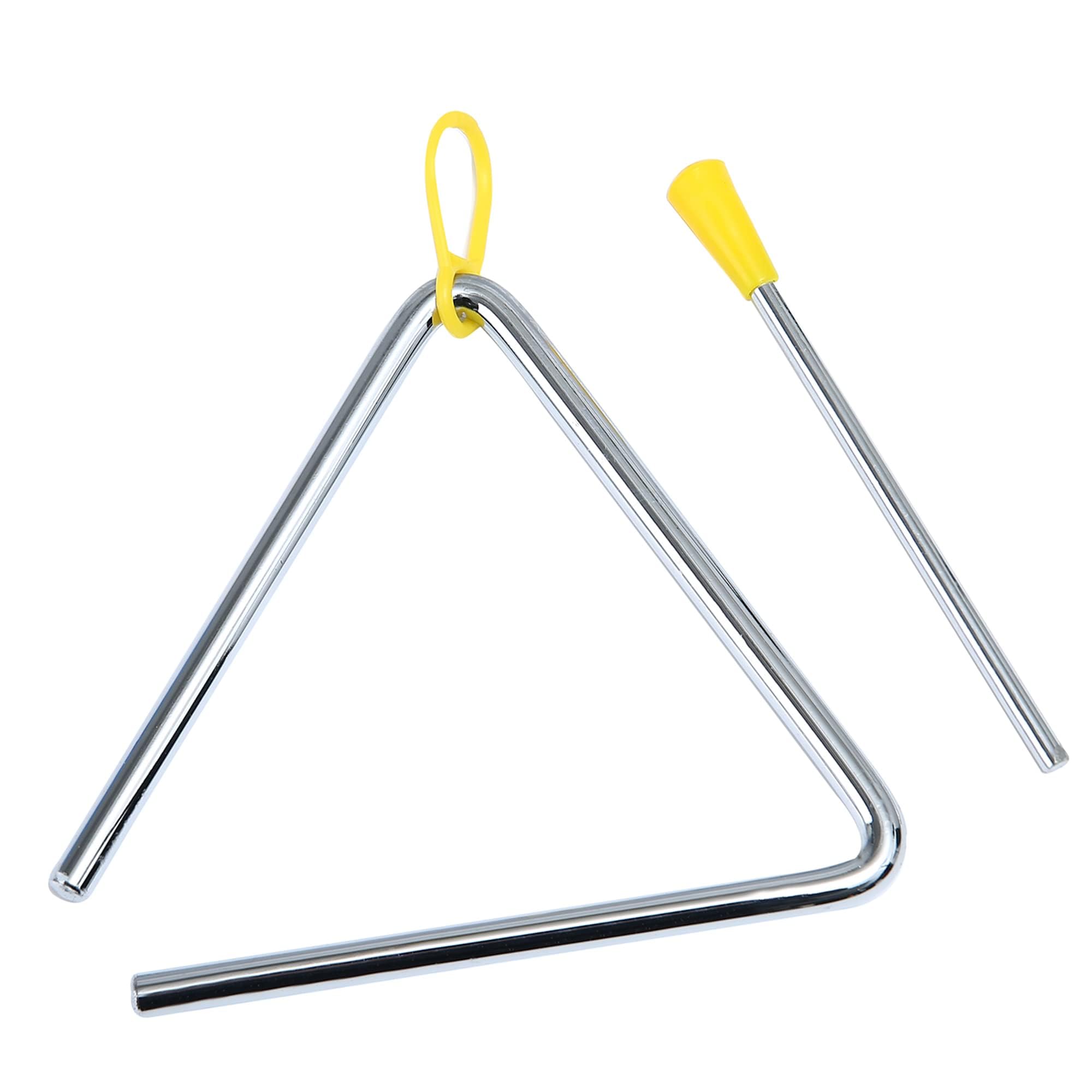 Photo 1 of 1 Pcs 5 Inch Musical Steel Triangle Hand Percussion Instrument With Striker- Rhythm Steel Triangles Music Instrument (5 inch)