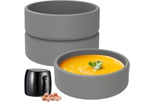 Abizarch 3Pcs Silicone Air Fryer Egg Mold, Nonstick Egg Bites Pan, BPA Free, Dishwasher Safe, Grey
